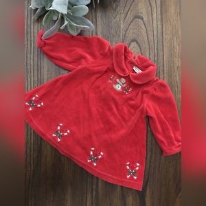 Red Velour Gingerbread Christmas Dress